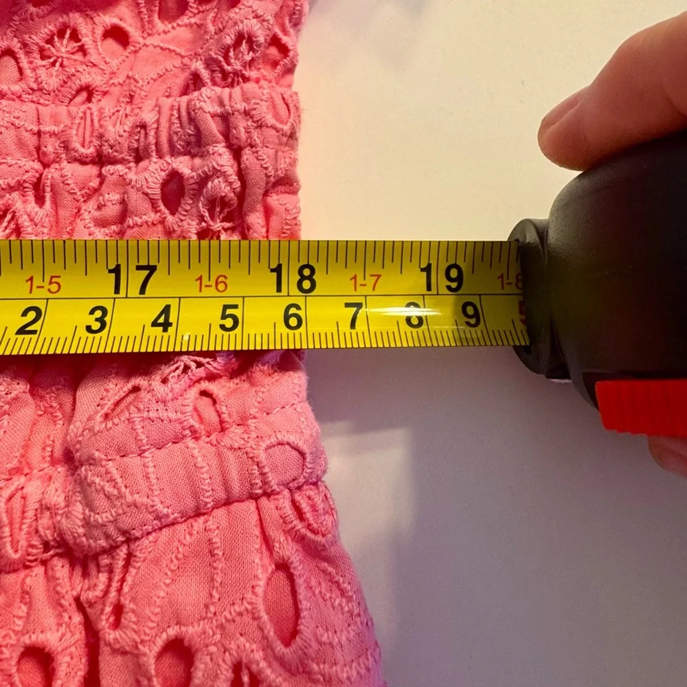 Draper James Wilson Pink Eyelet Whimsical Feminine Mini Dress New With Tags XL - Picture 10 of 13